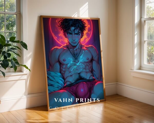 Male Nude Body Sketch Art Wall Print Contemporary