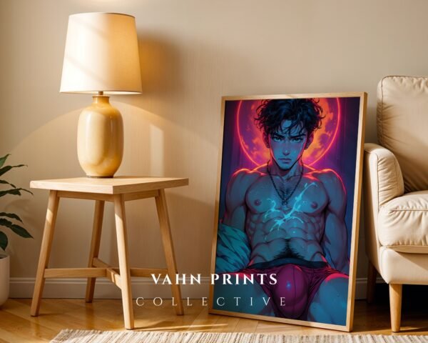 Male Nude Body Sketch Art Wall Print Contemporary
