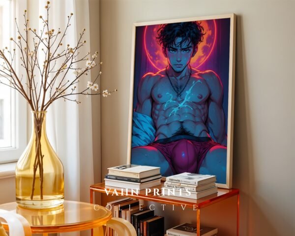 Male Nude Body Sketch Art Wall Print Contemporary