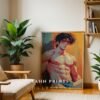Elegant Nude Male Illustration Wall Art Line Drawing