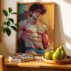 Elegant Nude Male Illustration Wall Art Line Drawing