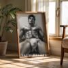 V18c_m9 Modern Nude Male Body Wall Art Artistic Sketch
