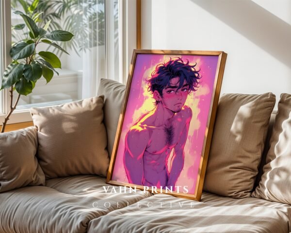 Male Nude Figure Drawing Wall Art Modern Printable