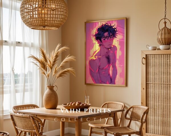 Male Nude Figure Drawing Wall Art Modern Printable