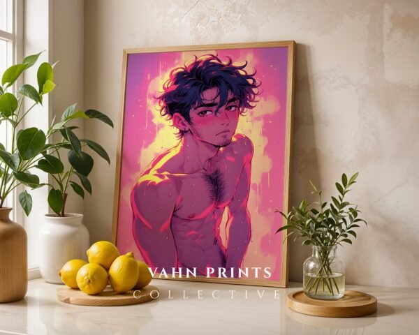 Male Nude Figure Drawing Wall Art Modern Printable