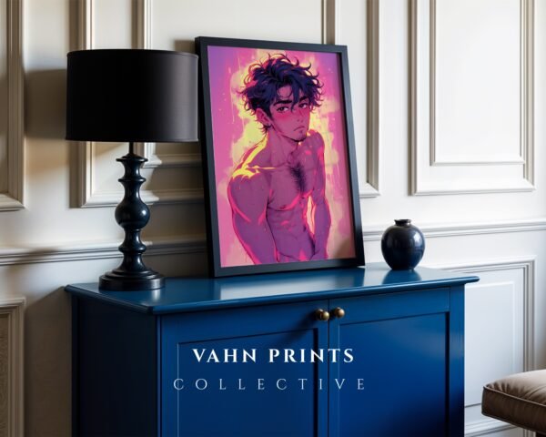 Male Nude Figure Drawing Wall Art Modern Printable