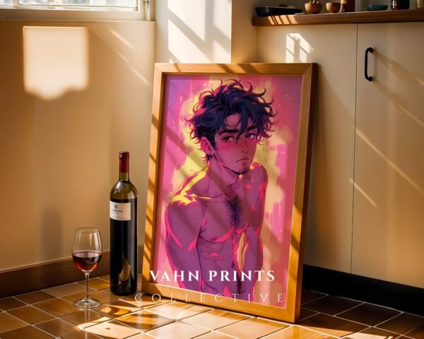 Male Nude Figure Drawing Wall Art Modern Printable