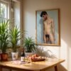 Male Nude Body Study Line Art Modern Wall Print