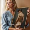 Modern Nude Male Figure Illustration Wall Art