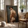 Modern Nude Male Figure Illustration Wall Art