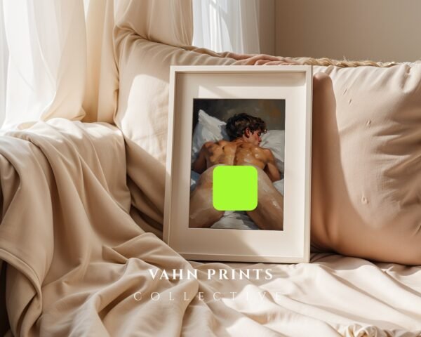 Minimal Nude Male Body Wall Art Elegant Line Art