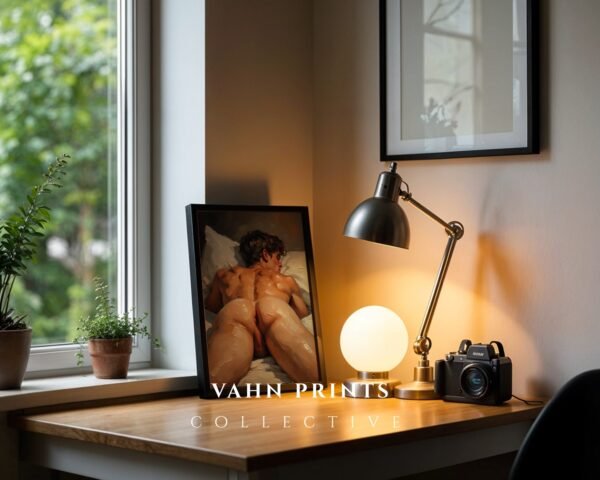 Minimal Nude Male Body Wall Art Elegant Line Art