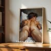 Minimal Nude Male Body Wall Art Elegant Line Art