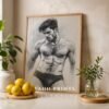Masculine Nude Male Line Art Wall Print Minimalist