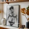 Masculine Nude Male Line Art Wall Print Minimalist