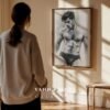 Masculine Nude Male Line Art Wall Print Minimalist