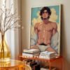 Male Nude Body Line Illustration Art Print Modern