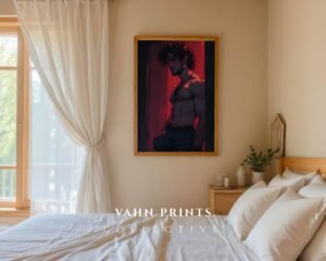 Elegant Nude Male Wall Art Minimalist Figure Drawing