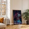V204c_m3 Male Nude Figure Sketch Art Wall Print Clean Design