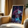 V204c_m5 Male Nude Figure Sketch Art Wall Print Clean Design