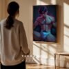 V204c_m8 Male Nude Figure Sketch Art Wall Print Clean Design