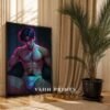 V204c_m9 Male Nude Figure Sketch Art Wall Print Clean Design