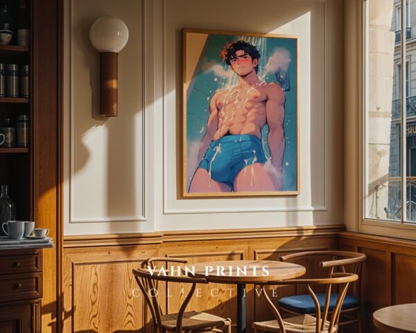 Modern Nude Male Body Illustration Wall Art Download