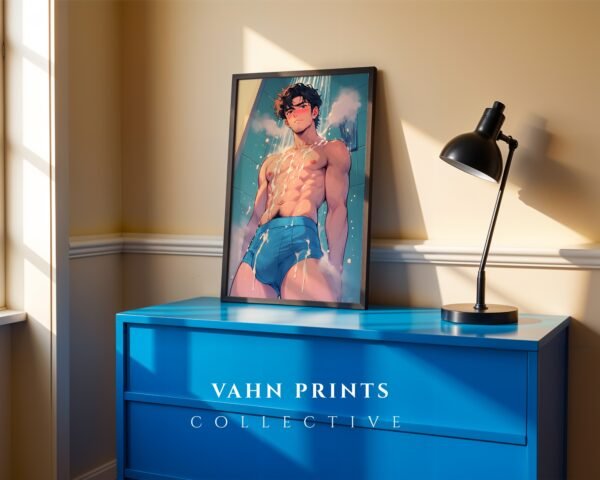 Modern Nude Male Body Illustration Wall Art Download