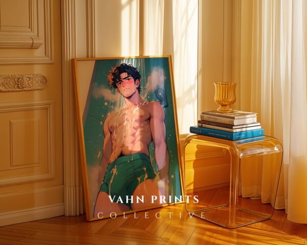 Modern Nude Male Body Illustration Wall Art Download