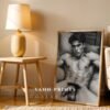 Male Nude Body Line Art Wall Print Contemporary Minimal Illustration