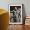Modern Nude Male Figure Art Illustration Wall Decor