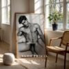 Elegant Nude Male Body Art Line Drawing Wall Print