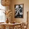 Modern Nude Male Body Outline Drawing Wall Print