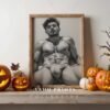 Male Nude Line Art Drawing Wall Decor Minimalist