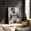 Male Nude Line Art Drawing Wall Decor Minimalist