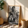 Minimal Nude Male Body Illustration Art Print