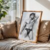 V23c_m10 Modern Artistic Nude Male Figure Wall Art Printable