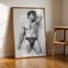 V23c_m3 Modern Artistic Nude Male Figure Wall Art Printable