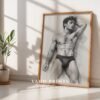 V23c_m5 Modern Artistic Nude Male Figure Wall Art Printable