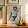 V23c_m8 Modern Artistic Nude Male Figure Wall Art Printable