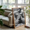 Male Nude Line Sketch Illustration Wall Art Contemporary