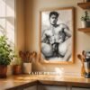 Modern Nude Male Body Art Illustration Wall Print