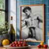 Premium Custom Art Commission Personalized Decor Personal or Business Spaces Handsome Guy Wall Art Print Muscular Man Male Body Figure Gay