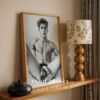 Elegant Nude Male Line Art Wall Print Modern