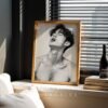 Handsome Male Body Line Art Poster