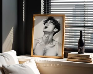V249c_m1 Handsome Male Body Line Art Poster
