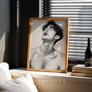 Handsome Male Body Line Art Poster