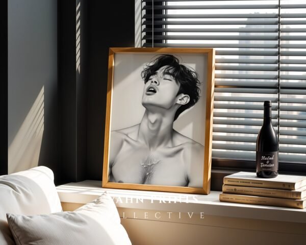 Handsome Male Body Line Art Poster