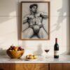 V24c_m3 Minimal Nude Male Form Art Print Contemporary Decor