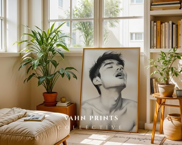 Male Anatomy Outline Art Wall Print